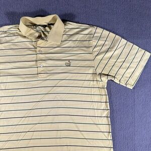 Amen Corner‎ 60's Two Ply Double Mercerized Masters Golf Polo Mens Large Striped